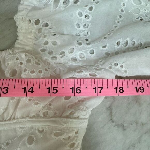 All in Favor white eyelet mini dress size M - Picture 6 of 8